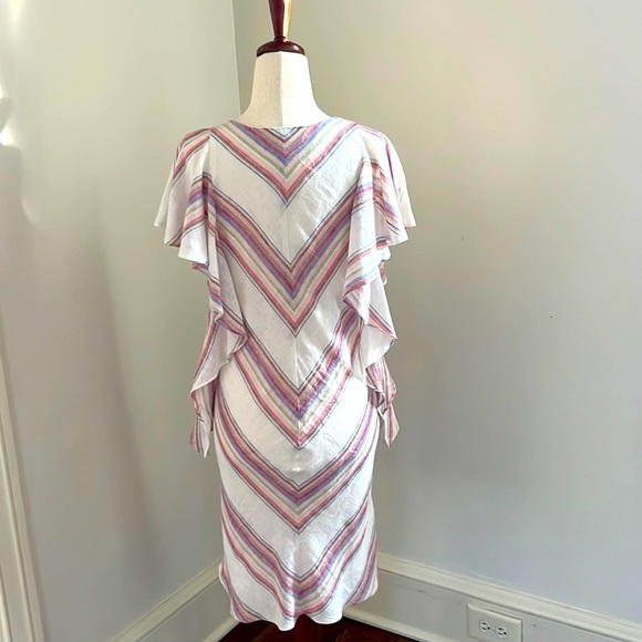 AMANDA UPRICHARD Chevron Stripe Shift Dress Size Small - Picture 4 of 16